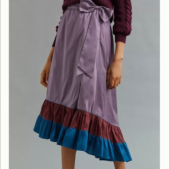 New Anthropologie Sachin & Babi Colorblocked Maxi Skirt Size 8 #056 - Picture 2 of 5